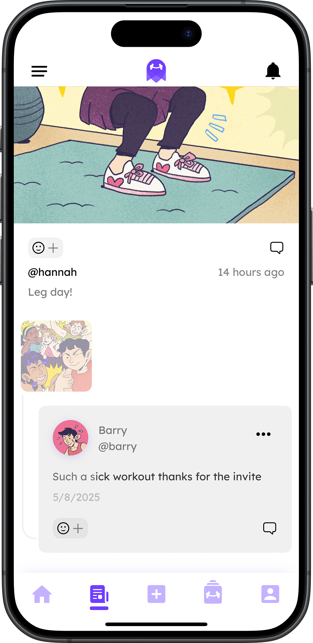 FitCheck social feed screenshot